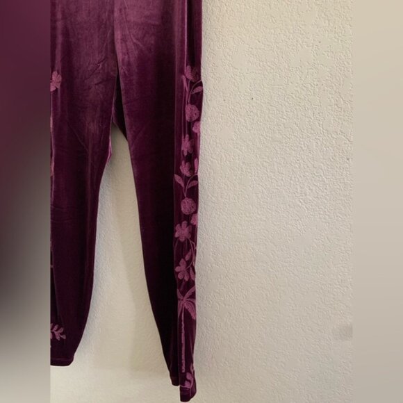 Johnny Was Cassia Tonal Leggings Velvet Plum Women’s Size Large - Picture 3 of 13